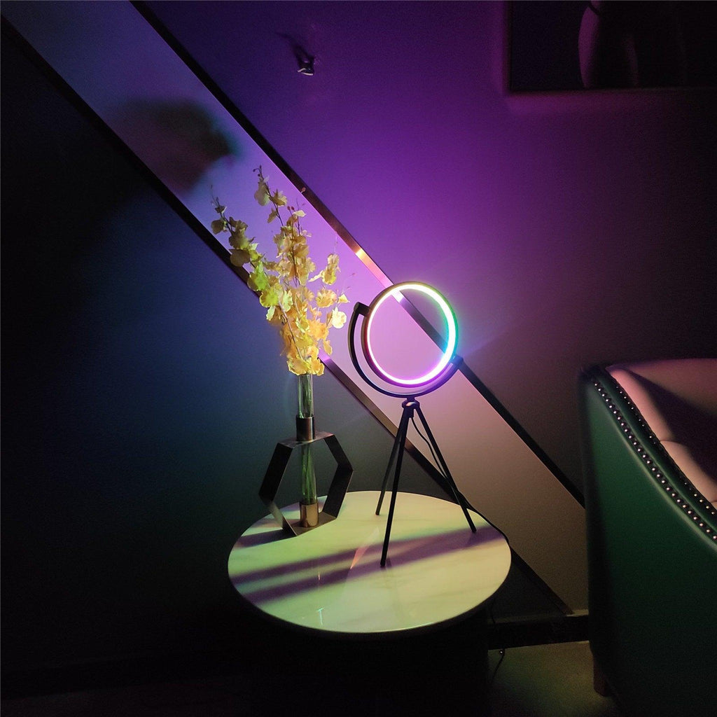 Modern White Mini Tripod Lamp for Bedroom or Office Desk Decor