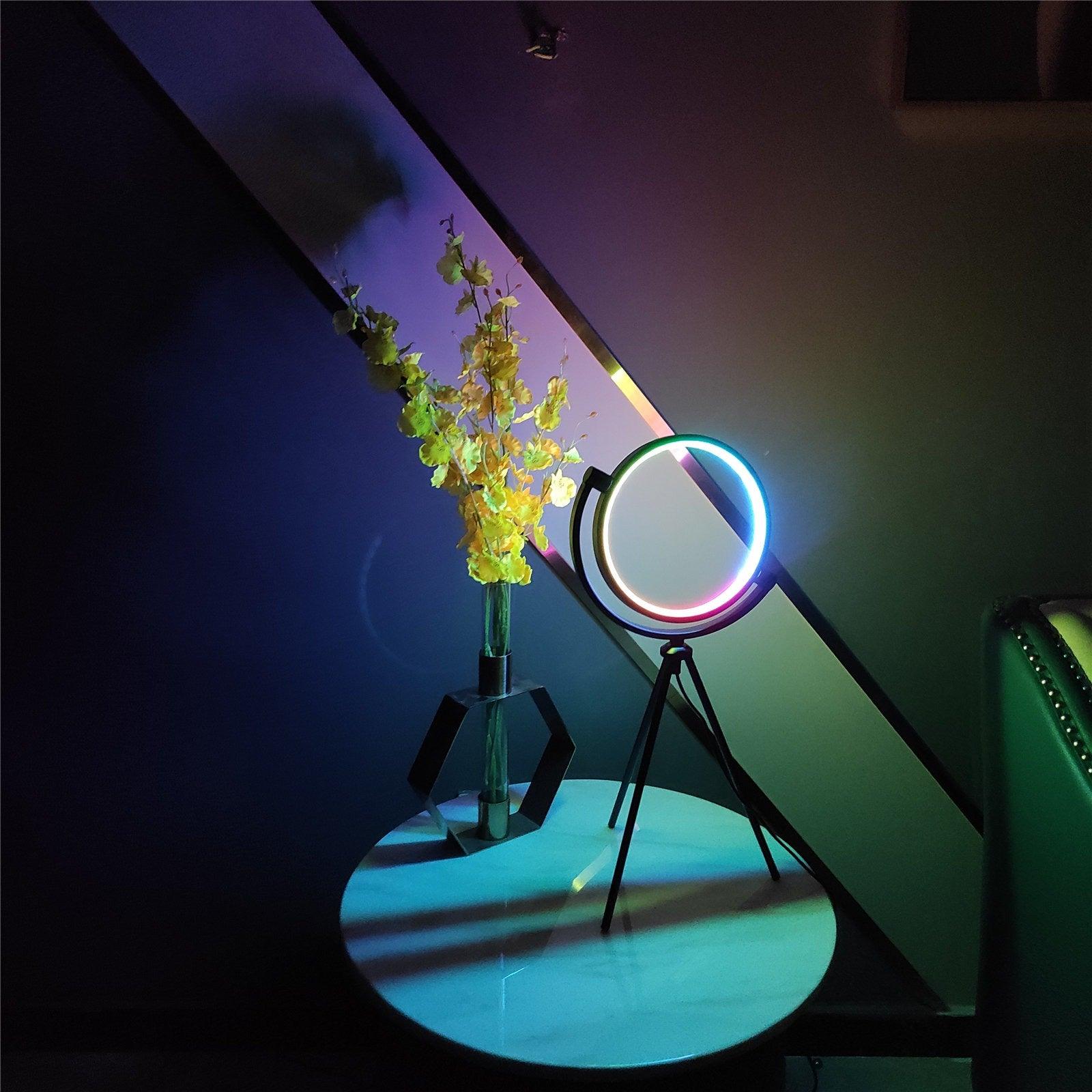 Modern White Mini Tripod Lamp for Bedroom or Office Desk Decor