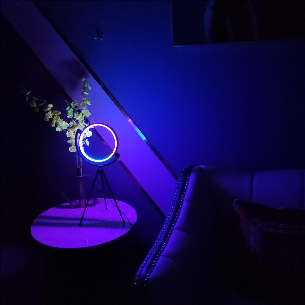Modern White Mini Tripod Lamp for Bedroom or Office Desk Decor