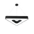 Black Triangular Modern LED Chandelier Light for Living Room Dining Room