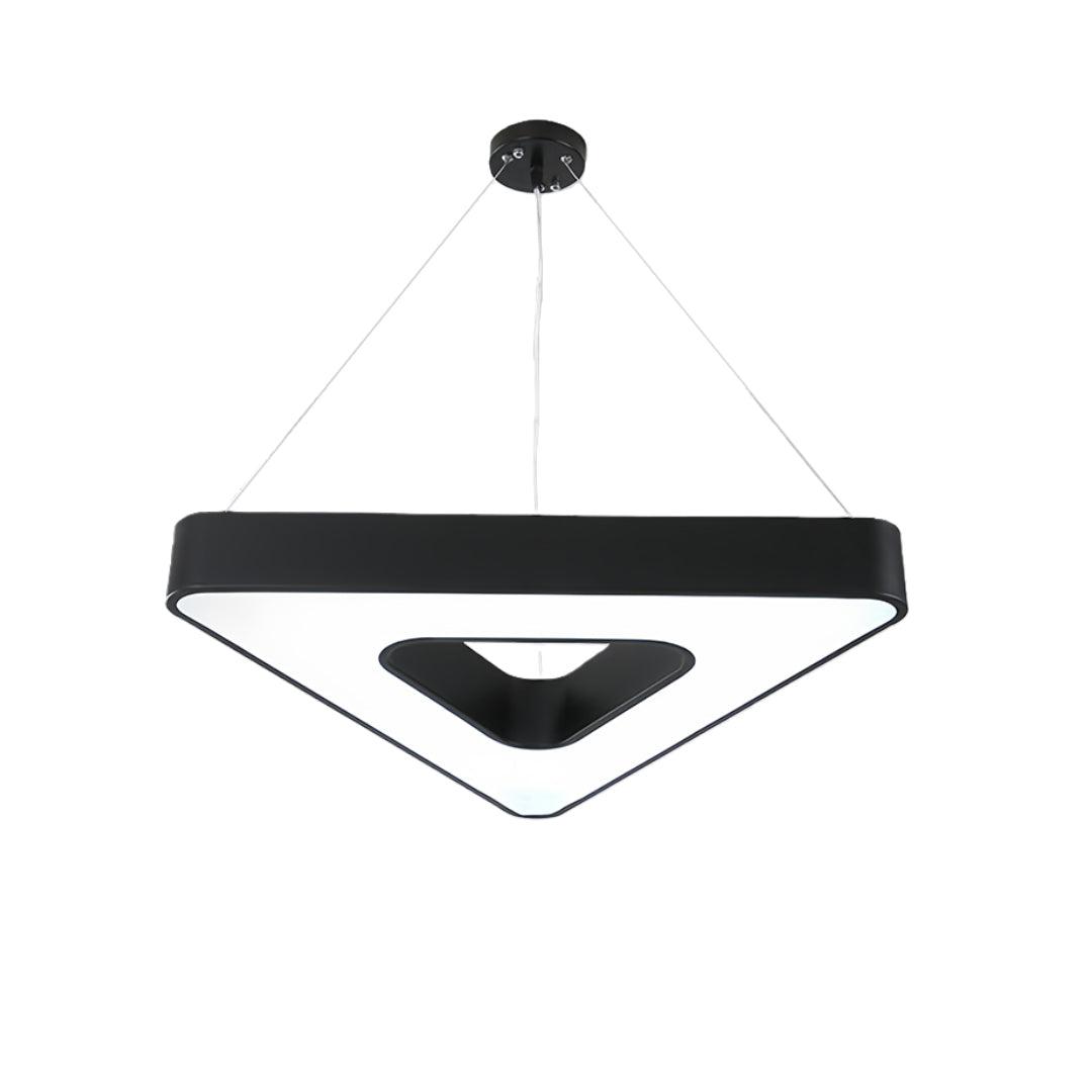 Black Triangular Modern LED Chandelier Light for Living Room Dining Room