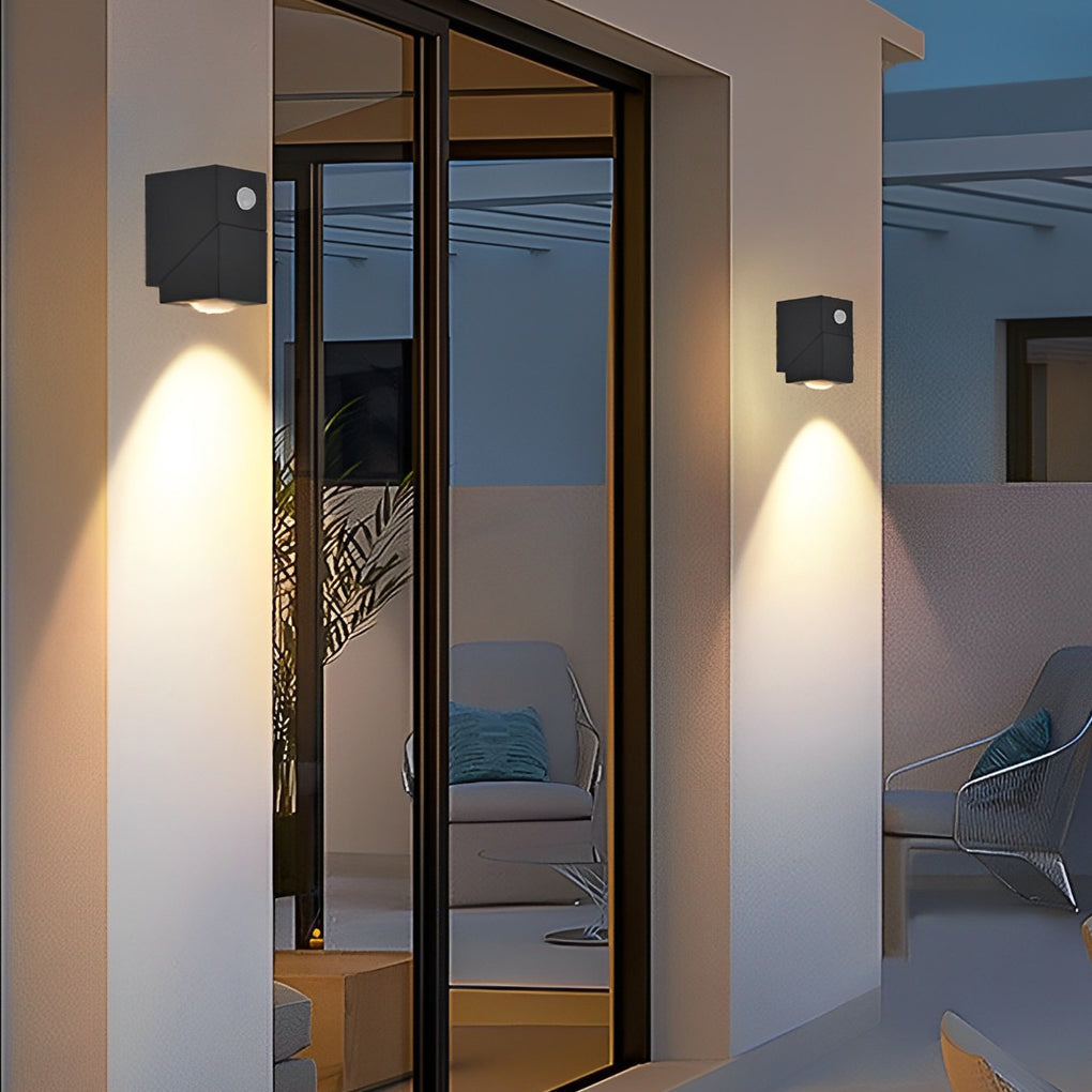Adjustable Black Waterproof Up Down Outdoor Wall Sconce Light Fixture