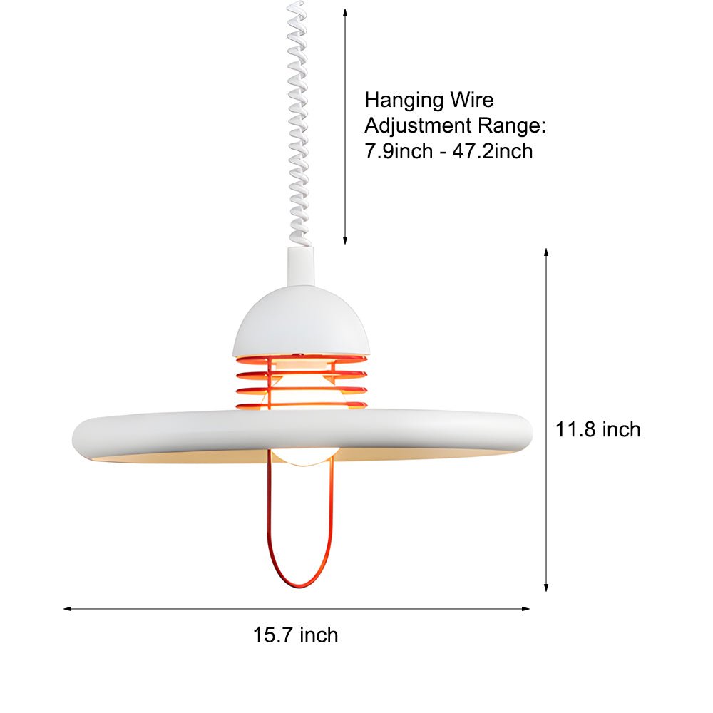 Modern Minimalist 3-Step Dimming White Pendant Light for Dining Room