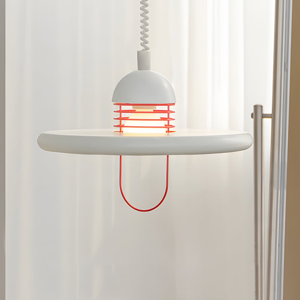Nordic Minimalist White 3-Step Dimming Pendant Light for Modern Spaces