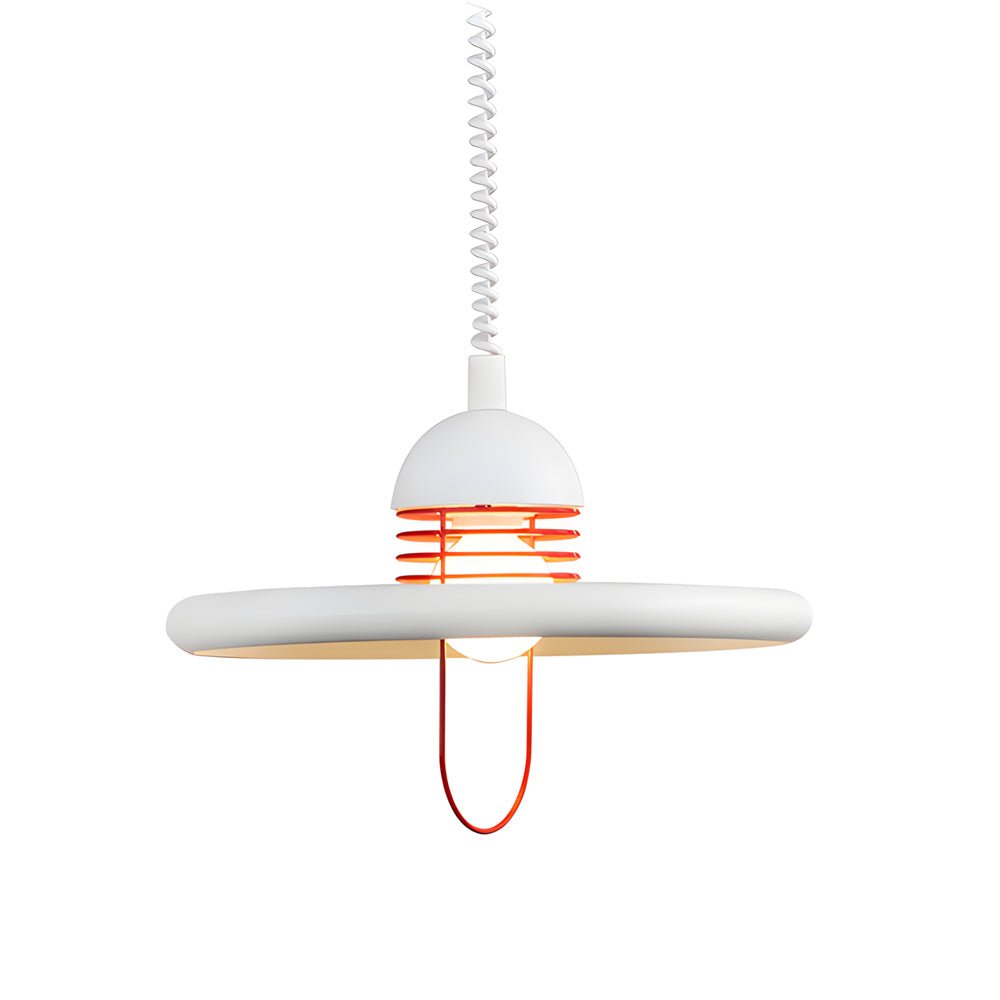 Nordic Minimalist White 3-Step Dimming Pendant Light for Modern Spaces