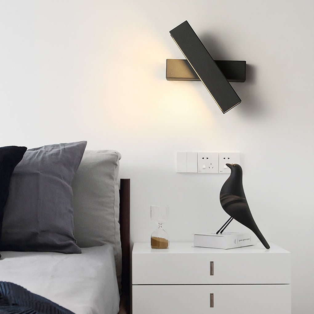 Modern White Rotatable LED Wall Sconces for Bedroom and Living Room