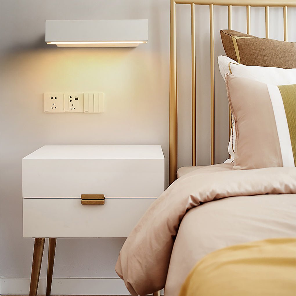 Modern White Rotatable LED Wall Sconces for Bedroom and Living Room