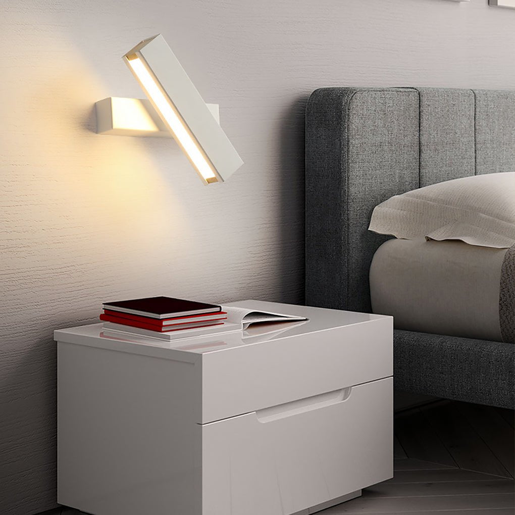 Modern White Rotatable LED Wall Sconces for Bedroom and Living Room
