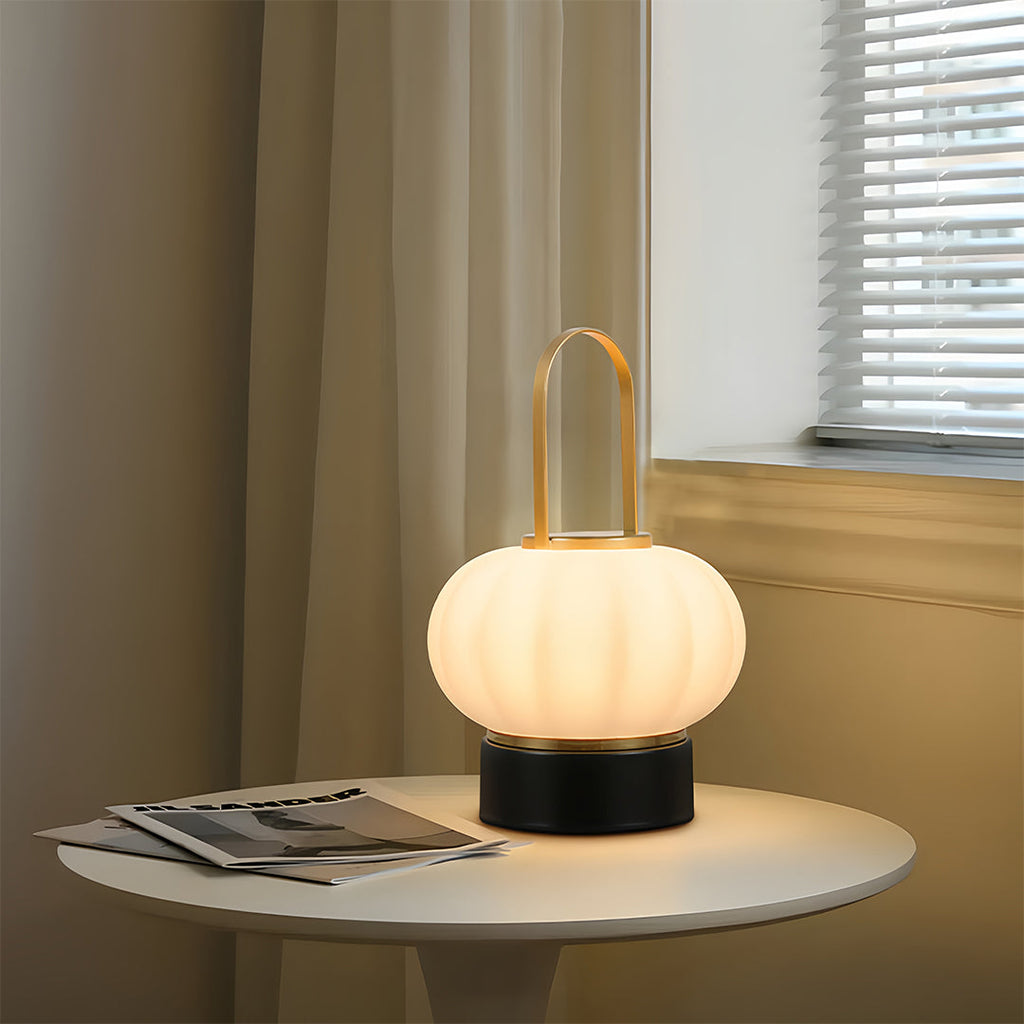 Nordic Style LED Lantern Table Lamp in Warm White for Cozy Living Rooms