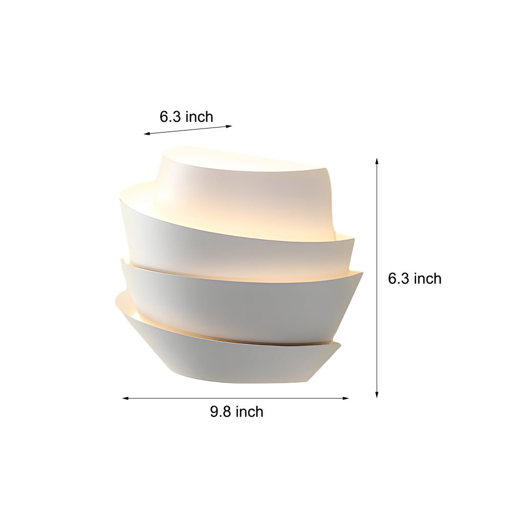 Modern Minimalist White Iron 2-Light Half Cylinder Wall Sconce for Hallway