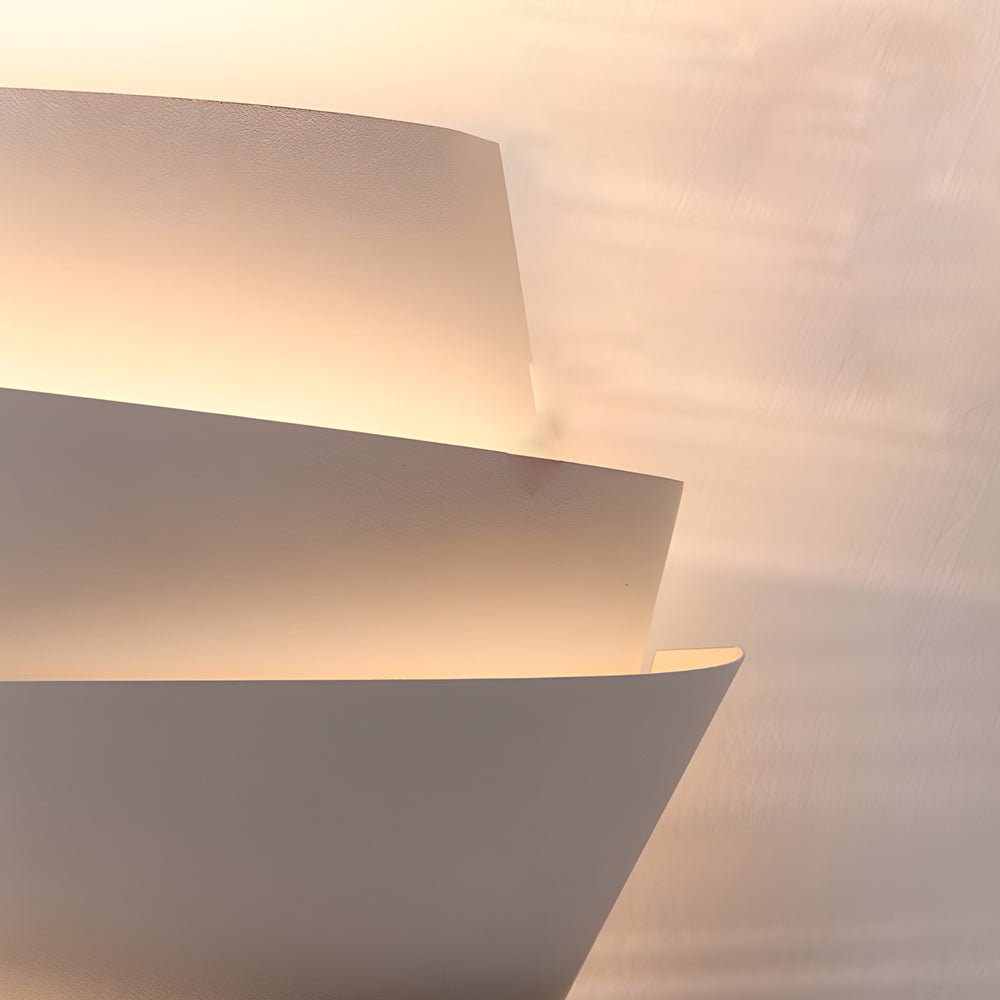 Modern Minimalist White Iron 2-Light Half Cylinder Wall Sconce for Hallway