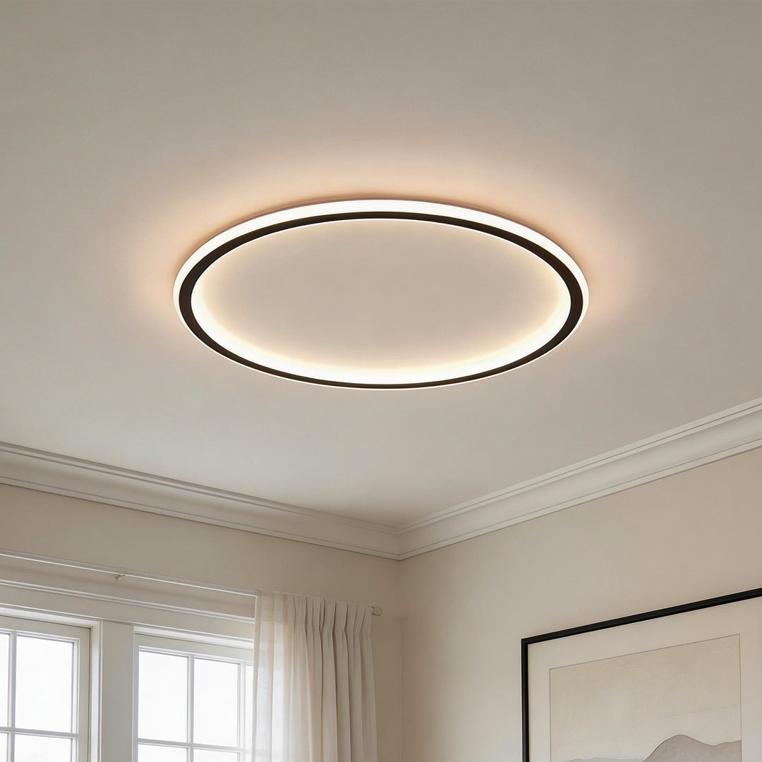 Modern White Acrylic LED Circle Ceiling Light Fixture for Home Decor