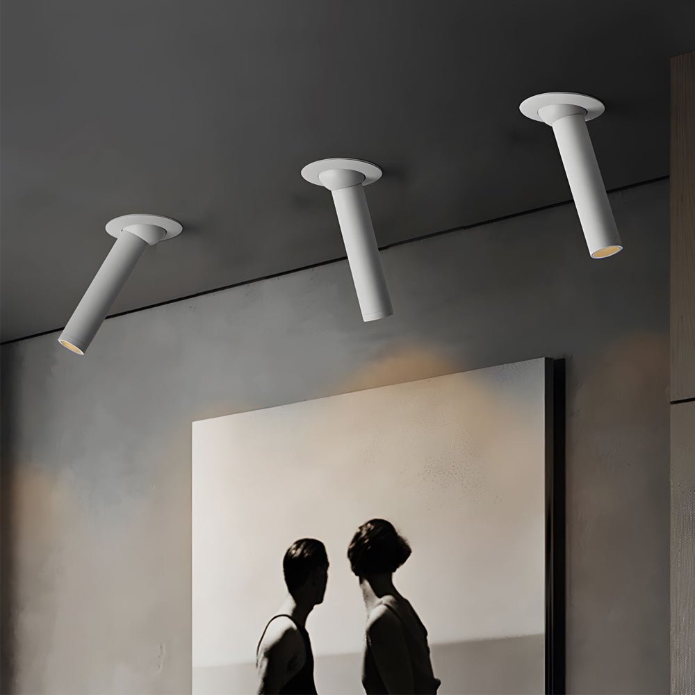 Sleek White LED Surface Spotlight Long Tube for Kitchen and Office Lighting