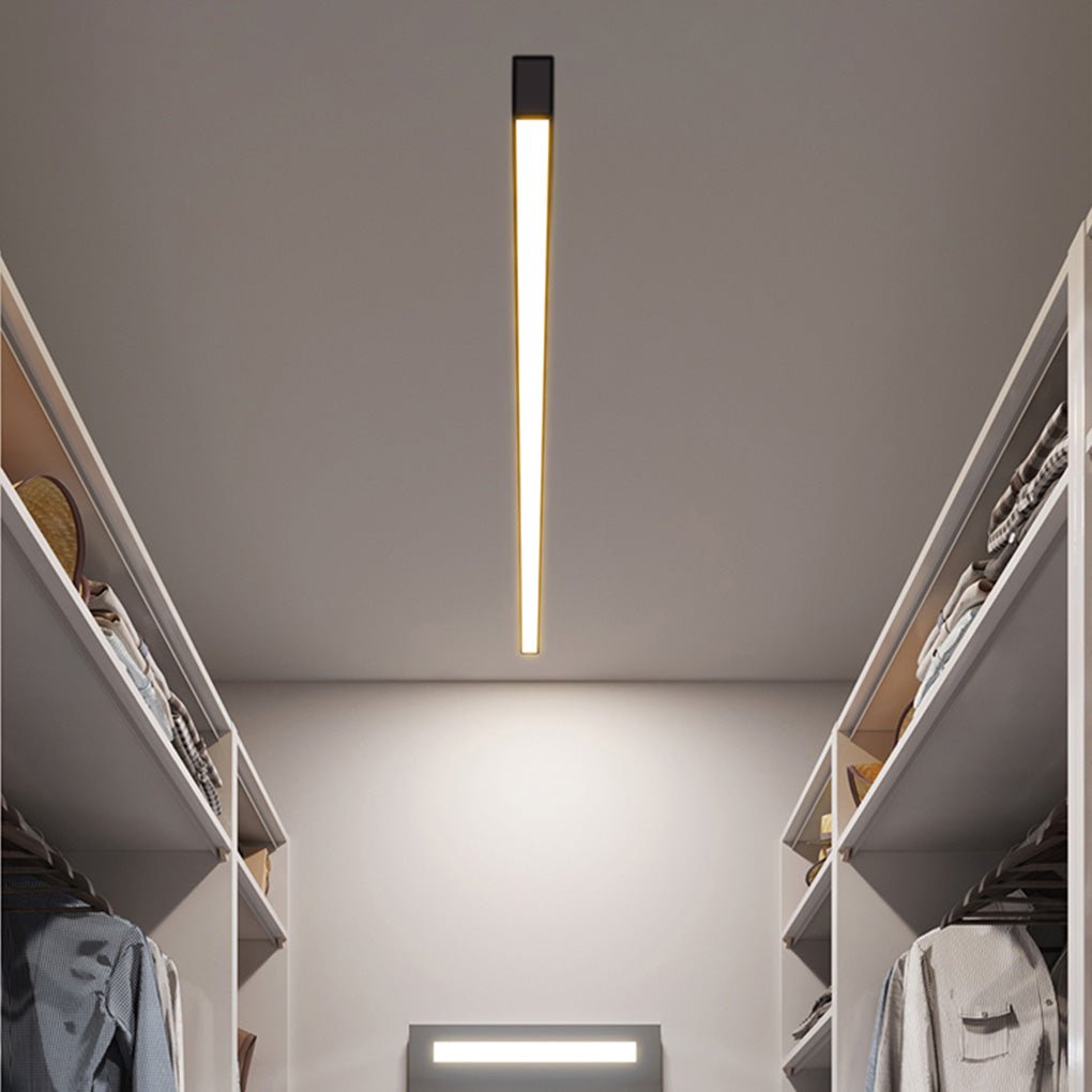 Sleek White Linear LED Ceiling Light Fixture for Modern Living Spaces