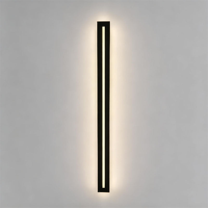 Modern Black Iron Linear LED Wall Sconce for Living Room Decor