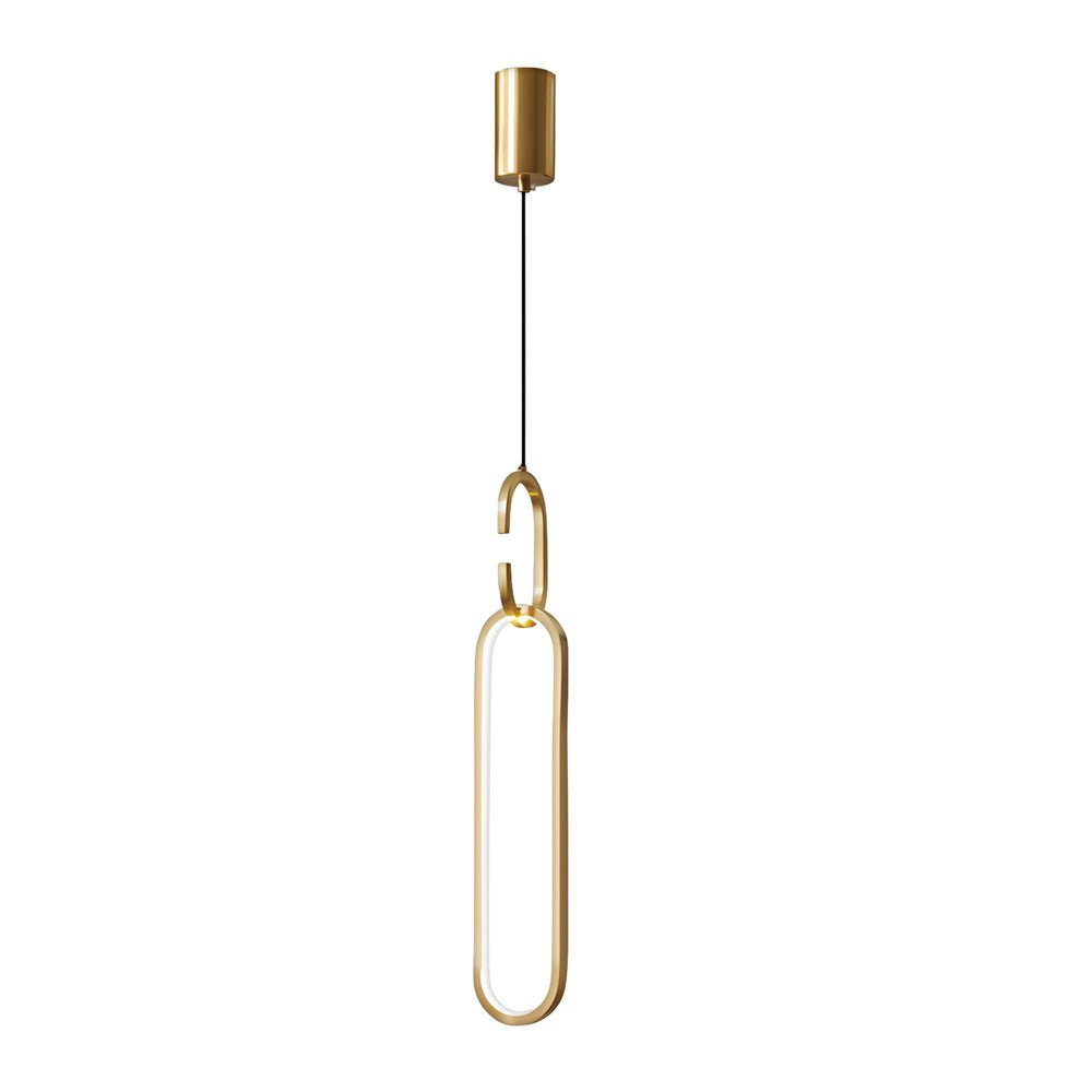 Sleek Copper Oval LED Pendant Light with 3-Step Dimming for Modern Spaces