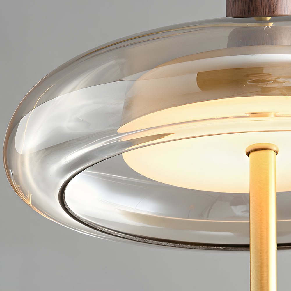 Elegant Minimalist Glass and Brass 3-Step Dimming Pendant Light for Nordic Decor