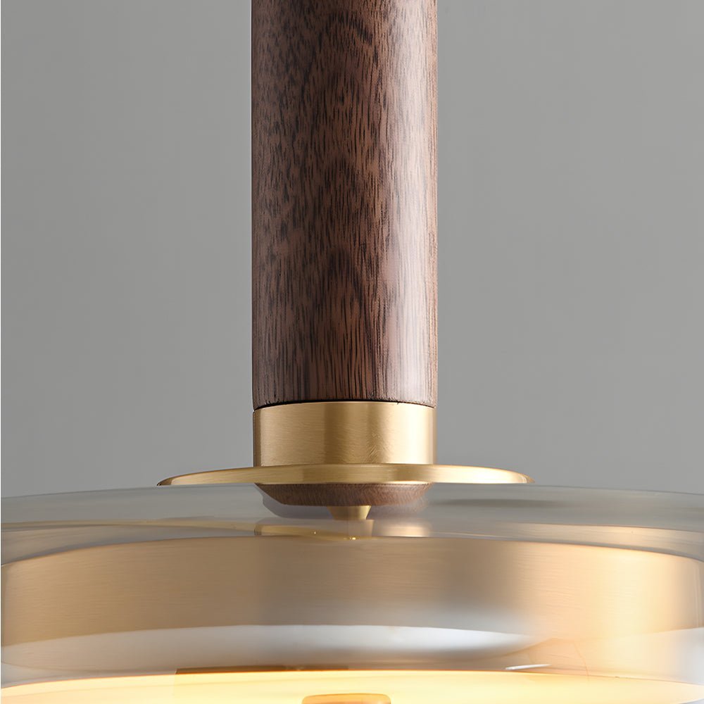 Elegant Minimalist Glass and Brass 3-Step Dimming Pendant Light for Nordic Decor
