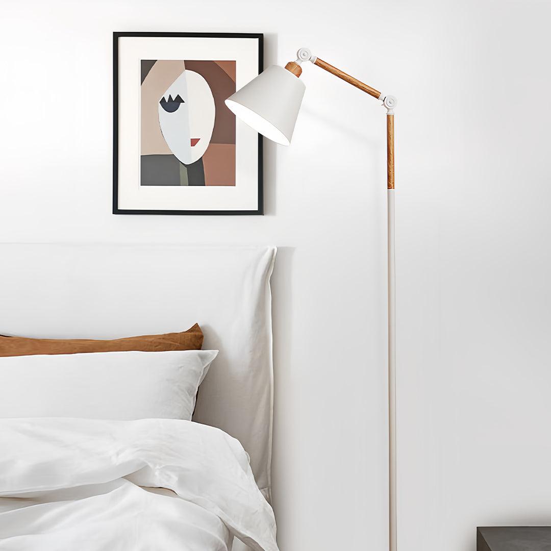 Contemporary Adjustable Metallic Floor Lamp for Living Room Bedroom