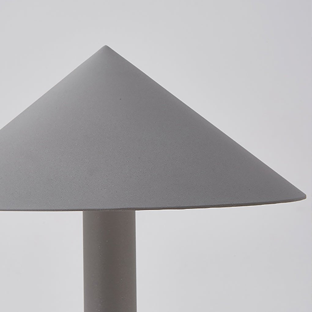 Modern White Minimalist LED Outdoor Umbrella-Shaped Post Light Fixture