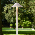 Modern White Minimalist LED Outdoor Umbrella-Shaped Post Light Fixture