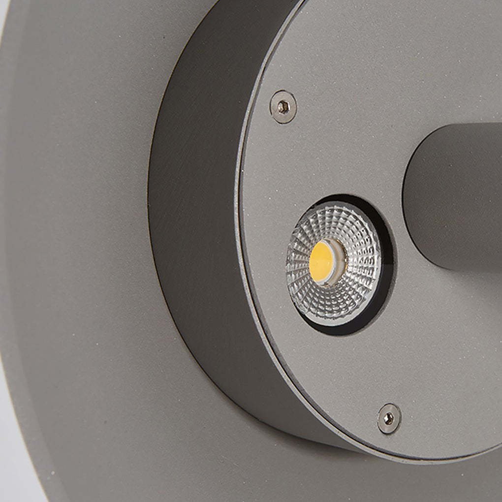 Modern White Minimalist LED Outdoor Umbrella-Shaped Post Light Fixture
