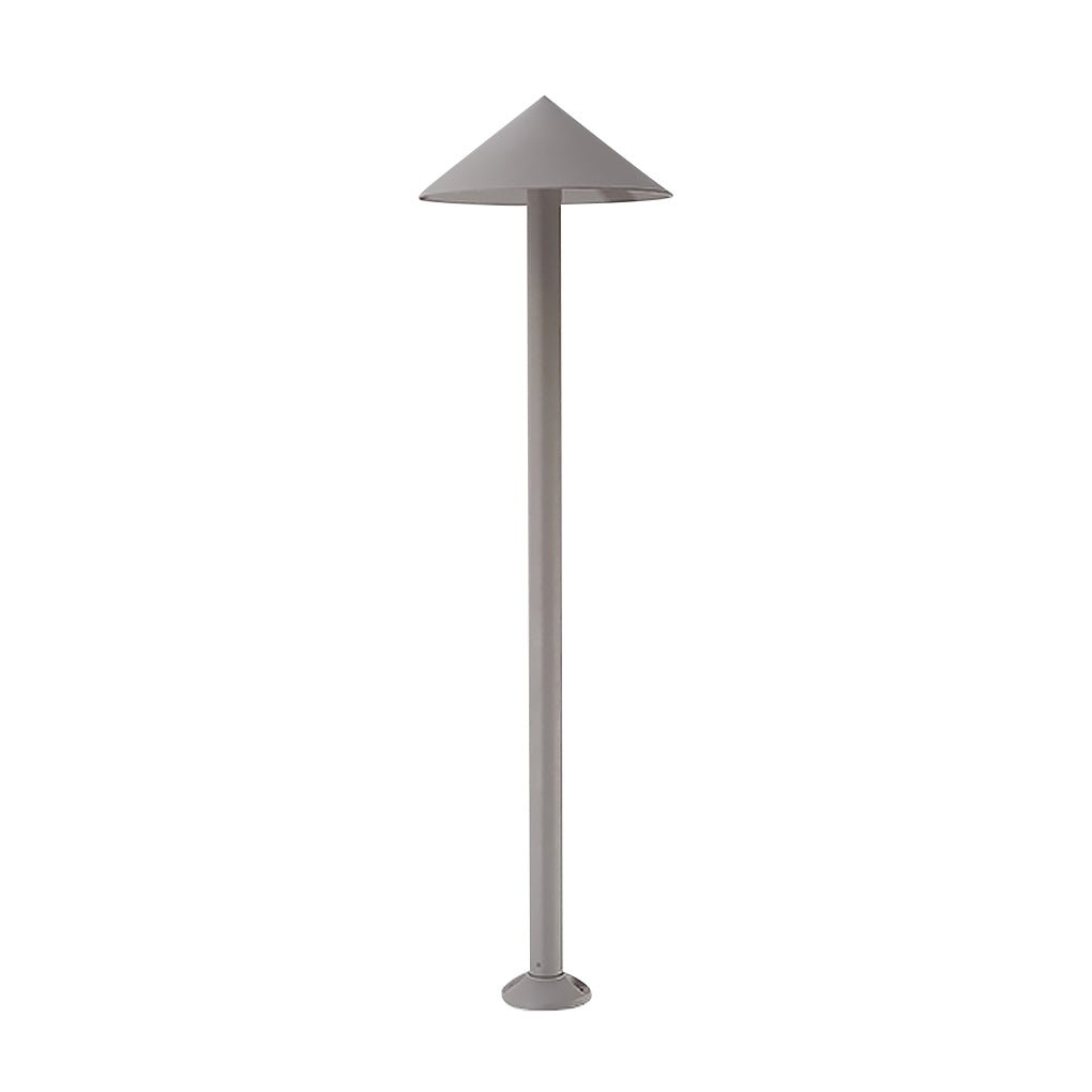 Modern White Minimalist LED Outdoor Umbrella-Shaped Post Light Fixture
