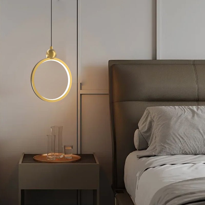 Sleek Aluminum and Leather LED Pendant Light for Modern Interiors