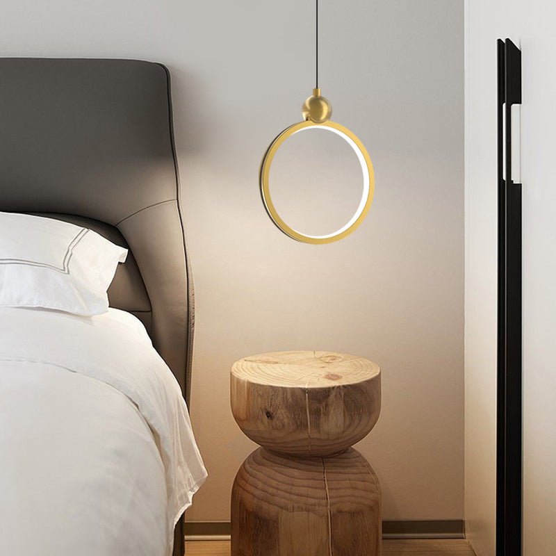 Sleek Aluminum and Leather LED Pendant Light for Modern Interiors