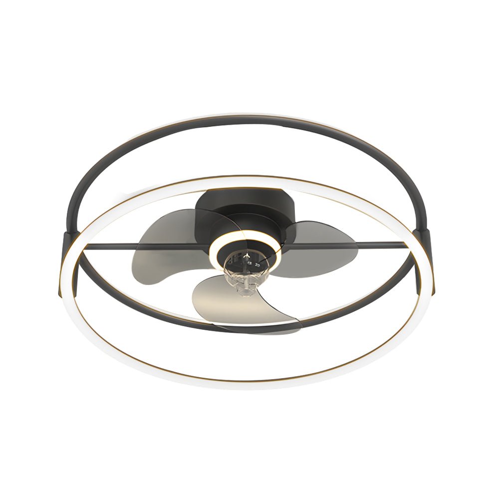 Modern Minimalist Bladeless LED Ceiling Fan Light with Three-Step Dimming