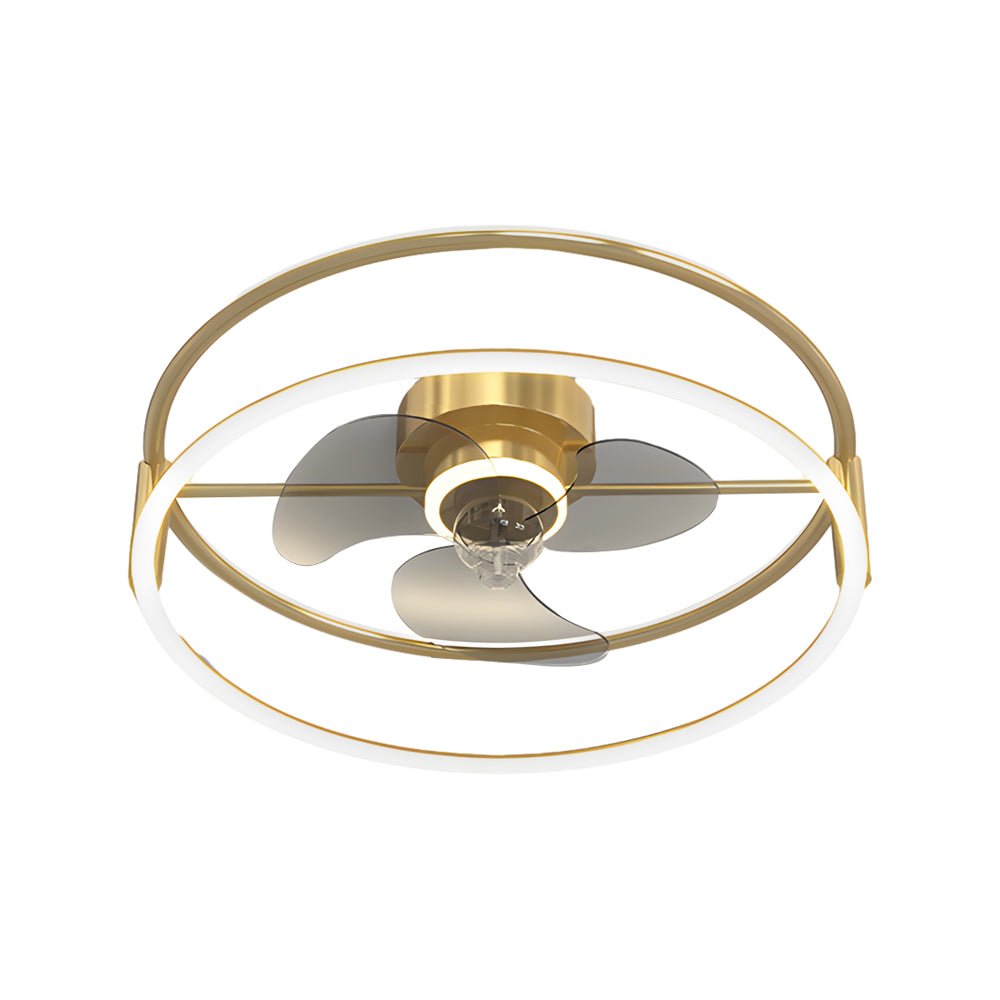 Modern Minimalist Bladeless LED Ceiling Fan Light with Three-Step Dimming