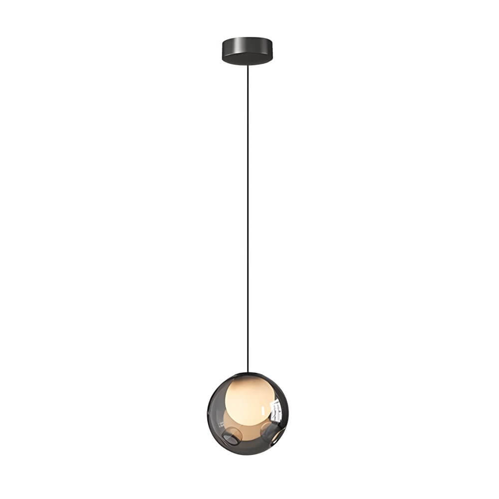 Elegant Clear Glass Bubble Pendant Light for Contemporary Dining Room
