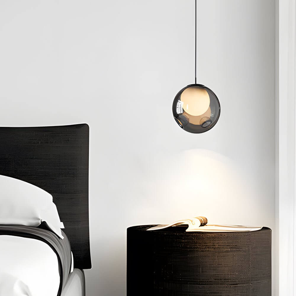 Elegant Clear Glass Bubble Pendant Light for Contemporary Dining Room