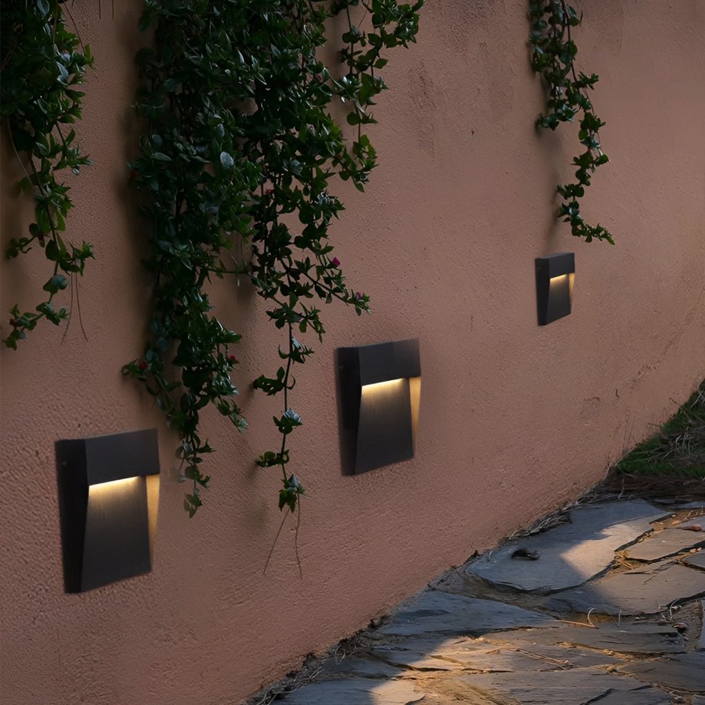 Minimalist Waterproof Square Outdoor Stair LED Lights – Durable White Design