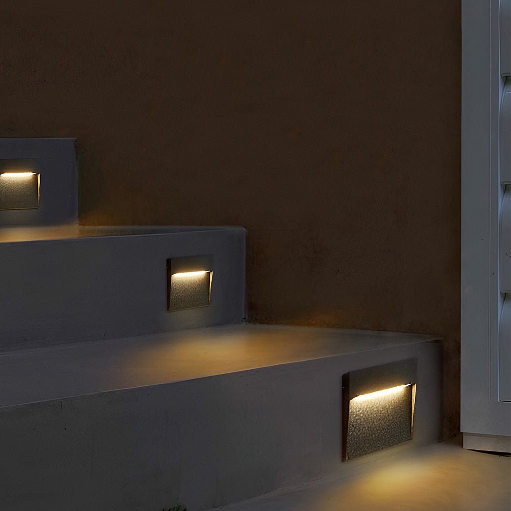 Minimalist Waterproof Square Outdoor Stair LED Lights – Durable White Design