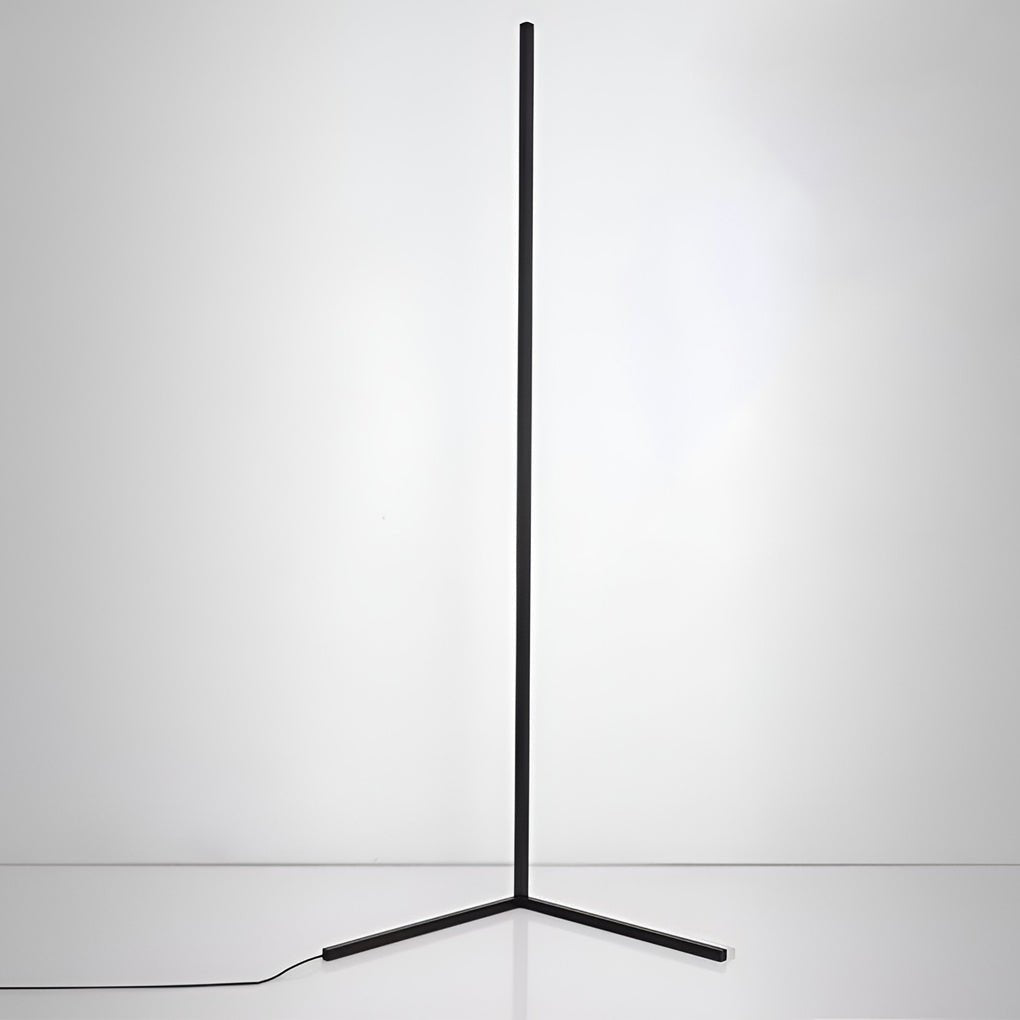 Modern Minimalist Black LED Corner Floor Lamp for Living Room Ambiance