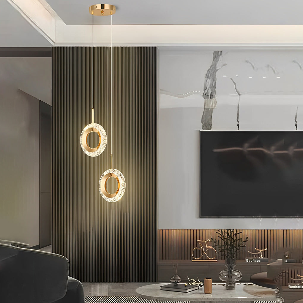 Minimalist LED Metal Pendant Light Fixture for Modern Living Spaces