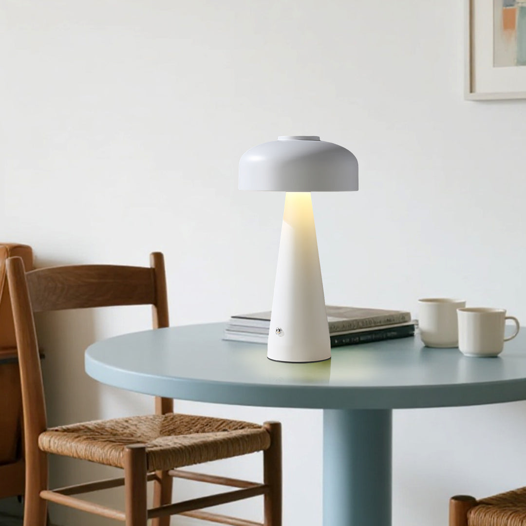 Dimmable Touch Control Portable Mushroom LED Table Lamp for Bedroom Decor