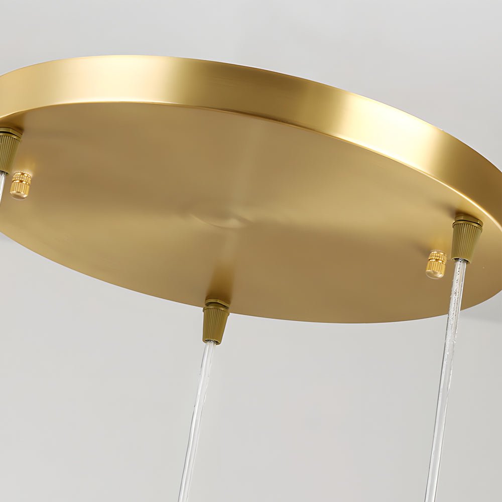 Elegant Gold Finish 1/3-Light White Glass Globe Pendant for Kitchen Island