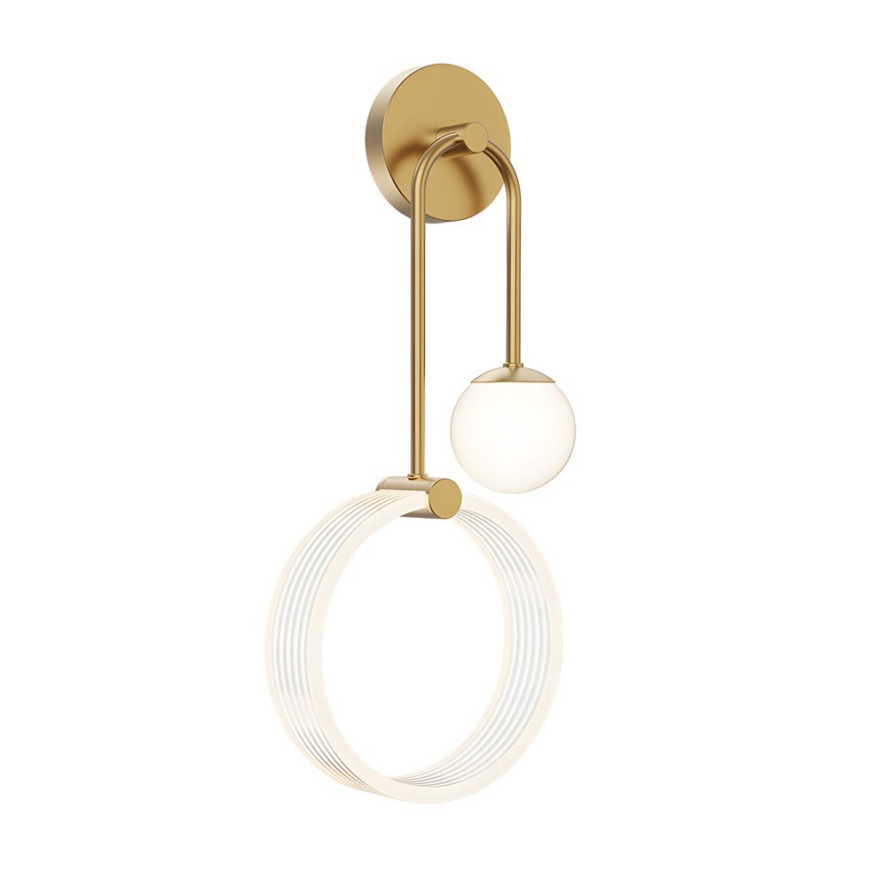 Contemporary White Acrylic Ring LED Wall Sconces for Living Room