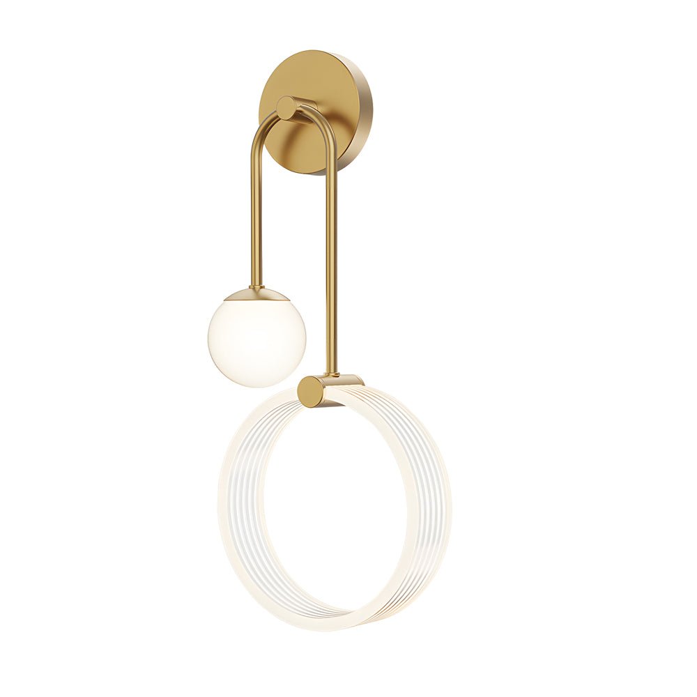 Contemporary White Acrylic Ring LED Wall Sconces for Living Room