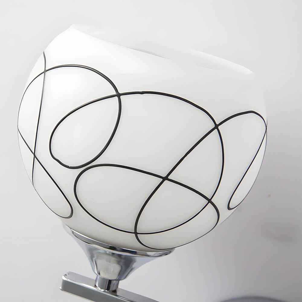 Contemporary 2-Light Chrome Open Sphere Wall Sconce with Crystal Accents