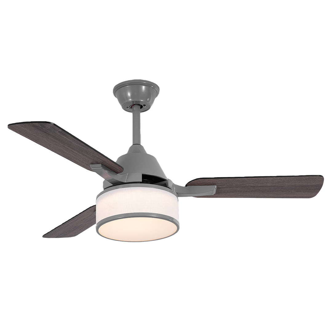 European Retro Fabric Shade Ceiling Fan Light for Living Room Décor