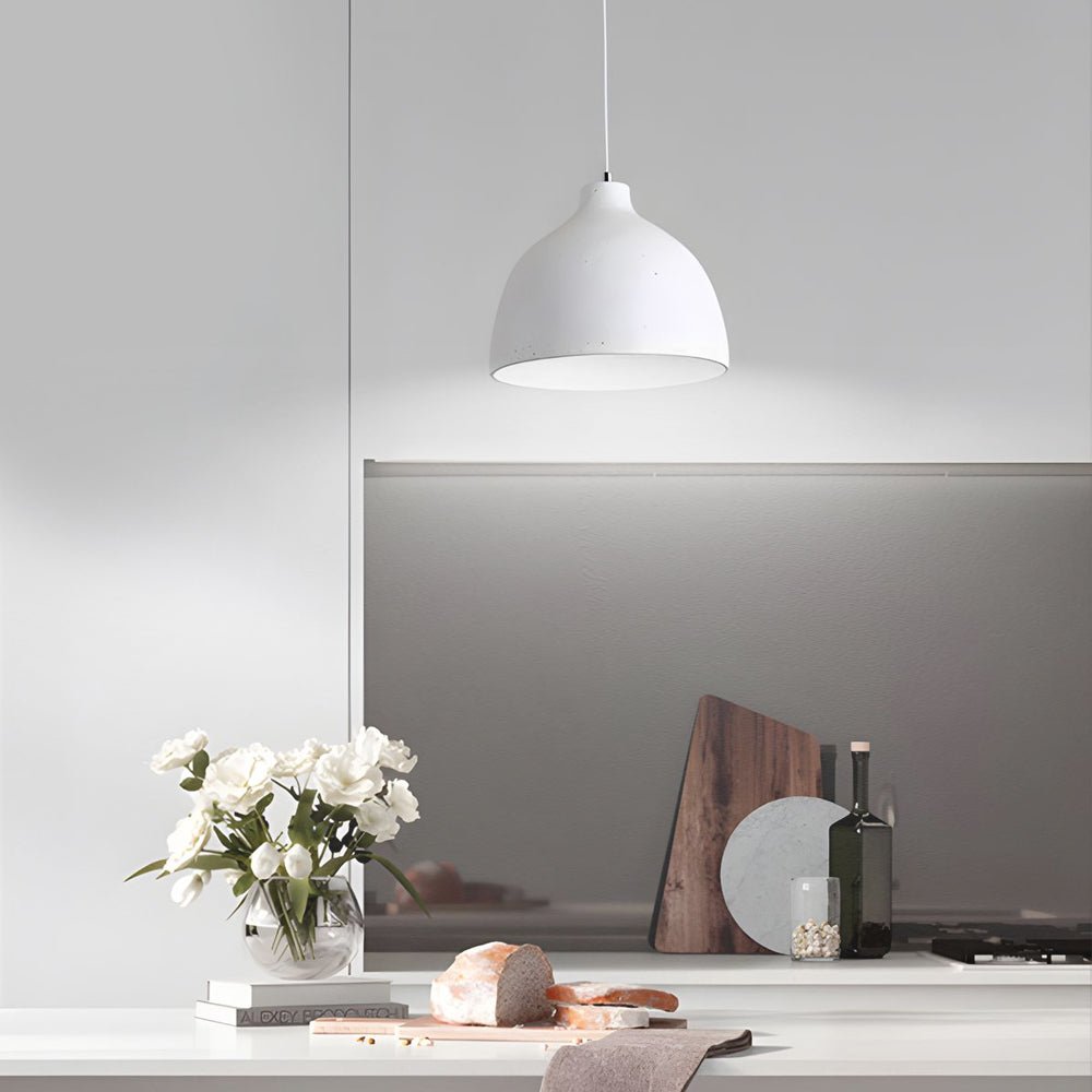 Contemporary Clear Resin Bowl Pendant Light Fixture for Dining Room