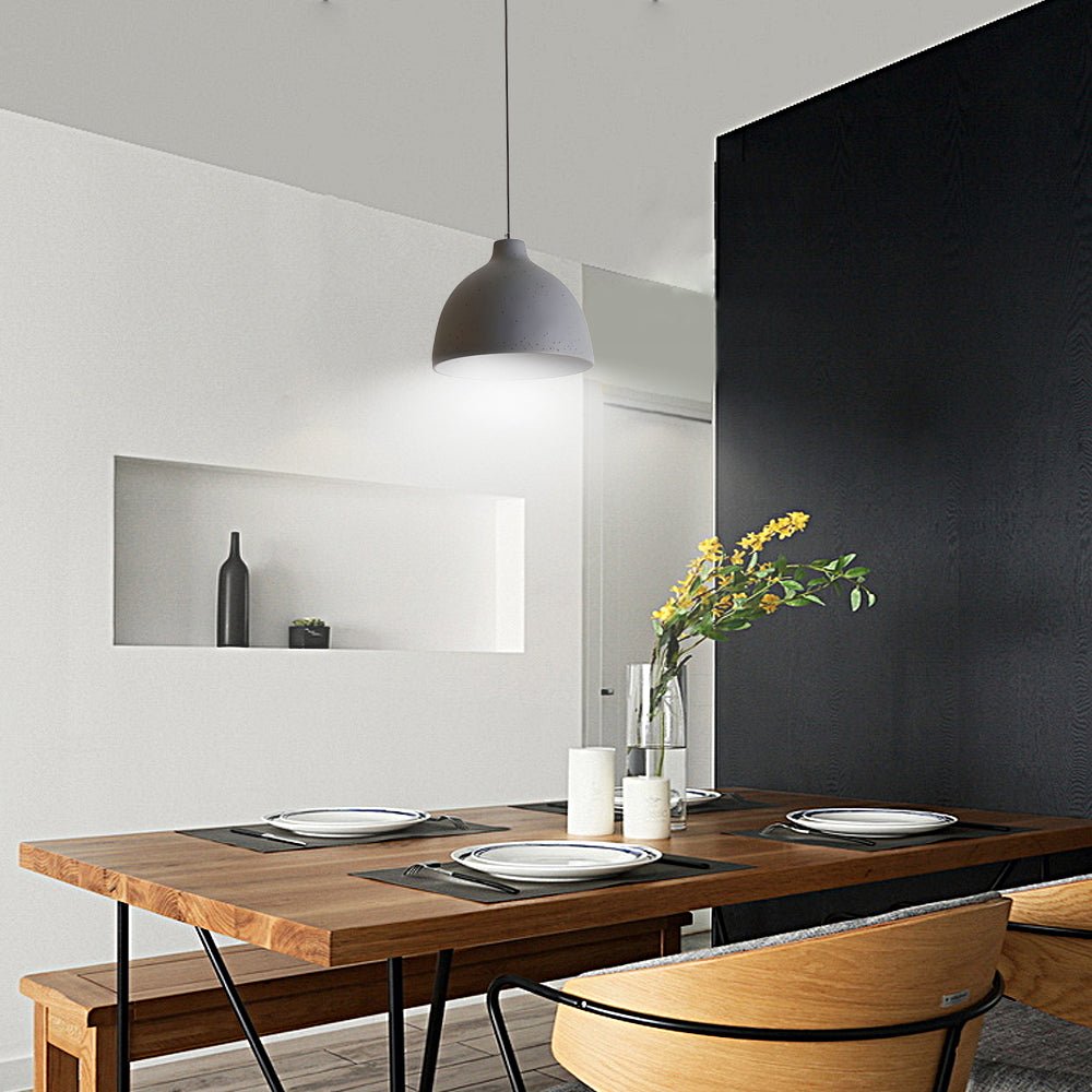Contemporary Clear Resin Adjustable Bowl Pendant Light for Dining Room