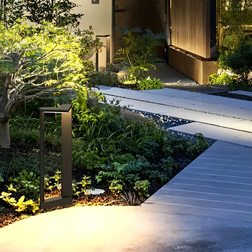 Sleek Black Aluminum 12W LED Pathway Light for Outdoor Landscape Use