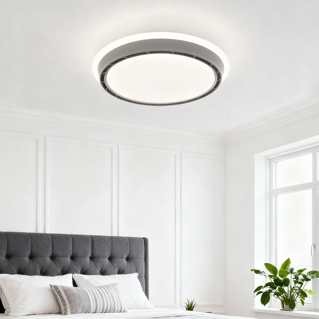 French Retro Dimmable Ceiling Light Fan Fixture in Antique Bronze for Living Room
