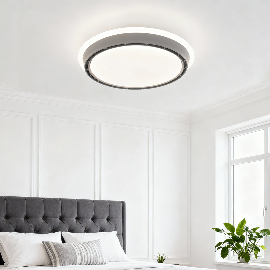 French Retro Dimmable Ceiling Light Fan Fixture in Antique Bronze for Living Room