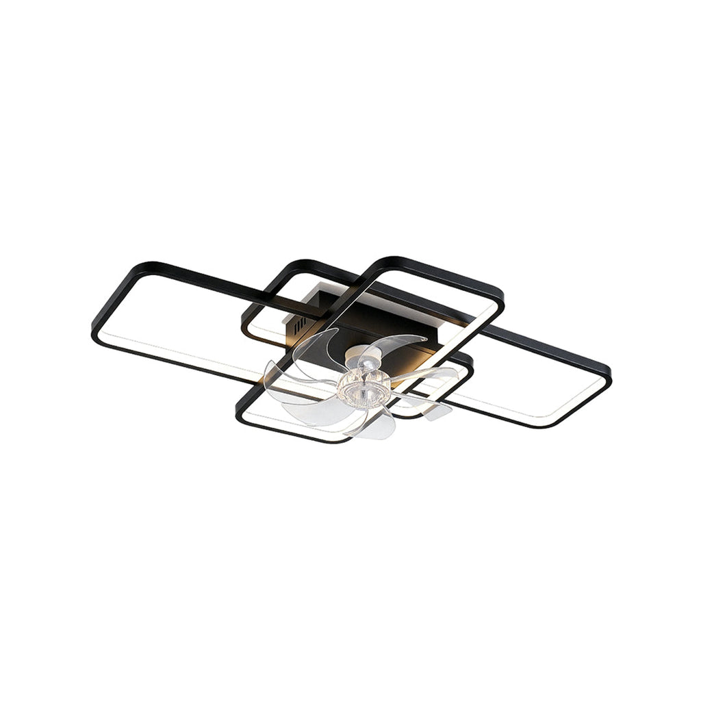 Modern Clear Acrylic Ceiling Fan with Lights - Stylish Home Fixture