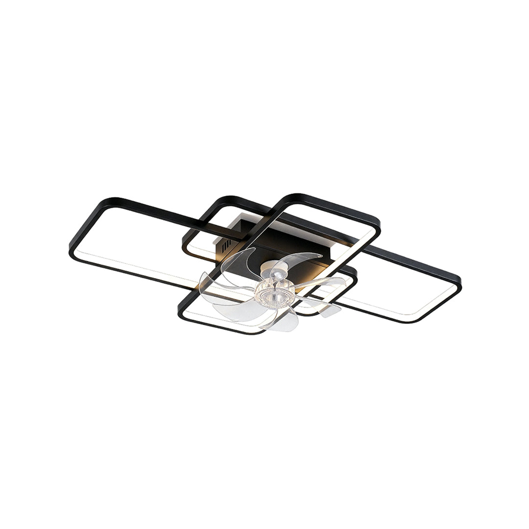 Modern Clear Acrylic Ceiling Fan with Lights - Stylish Home Fixture
